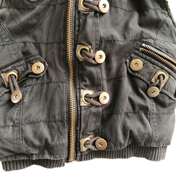 Sleeveless Jacket  Hooded Vintage Embellishments - Picture 8 of 11